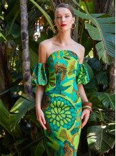 50634 Dress - Green Print (Carla Ruiz)